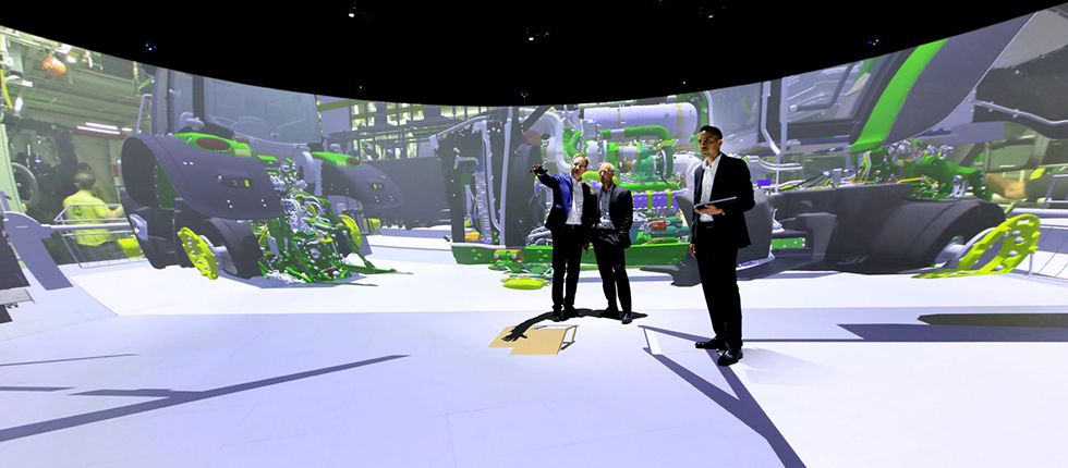 Fraunhofer IFF Elbe-Dome 2.0 - 360° 3D Stereo Mixed-Reality Labor