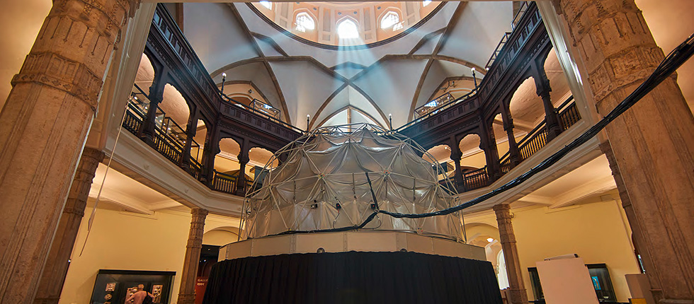 DomeLab: immersive 3D-Stereo Fulldome Projektion - UNSW Art & Design Institut Sydney